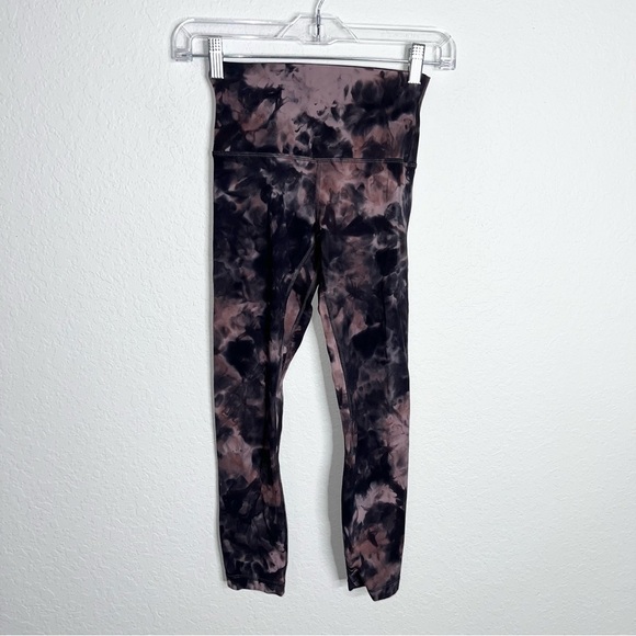 Lululemon Leggings Womens 2 Unlimit HR Tight 23" High Rise Tie Dye B2 - Picture 2 of 7